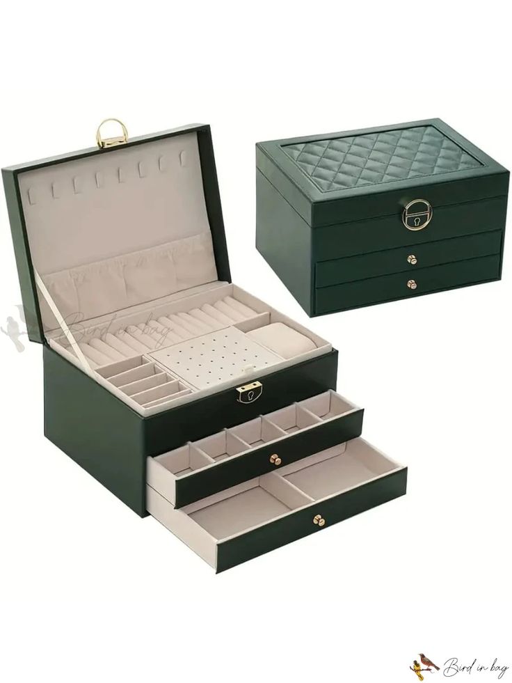 3 Layers Leather Jewellery Organizer - Image 3