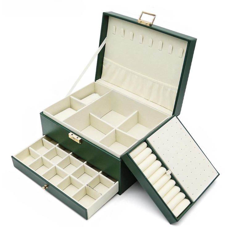 3 Layers Leather Jewellery Organizer - Image 2