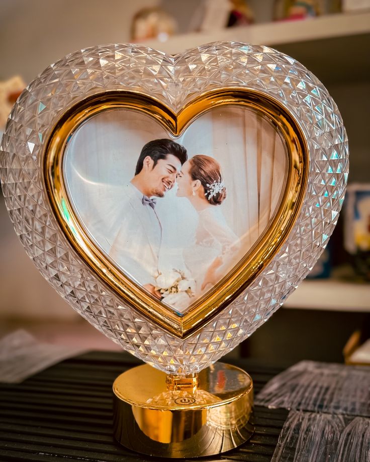 Crystal Heart Lamp