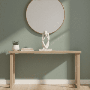 Elegant Thinking Figure Sculpture – Matte White