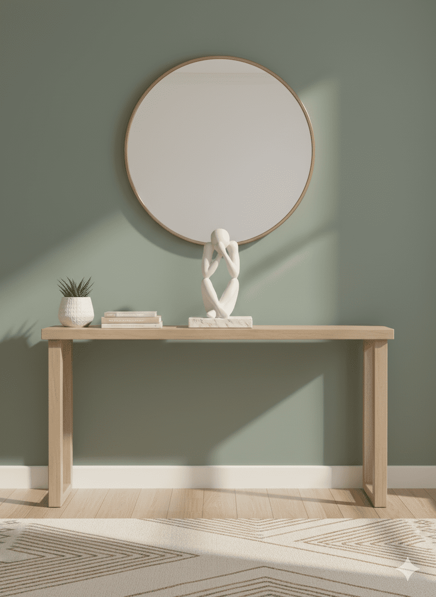 Elegant Thinking Figure Sculpture – Matte White