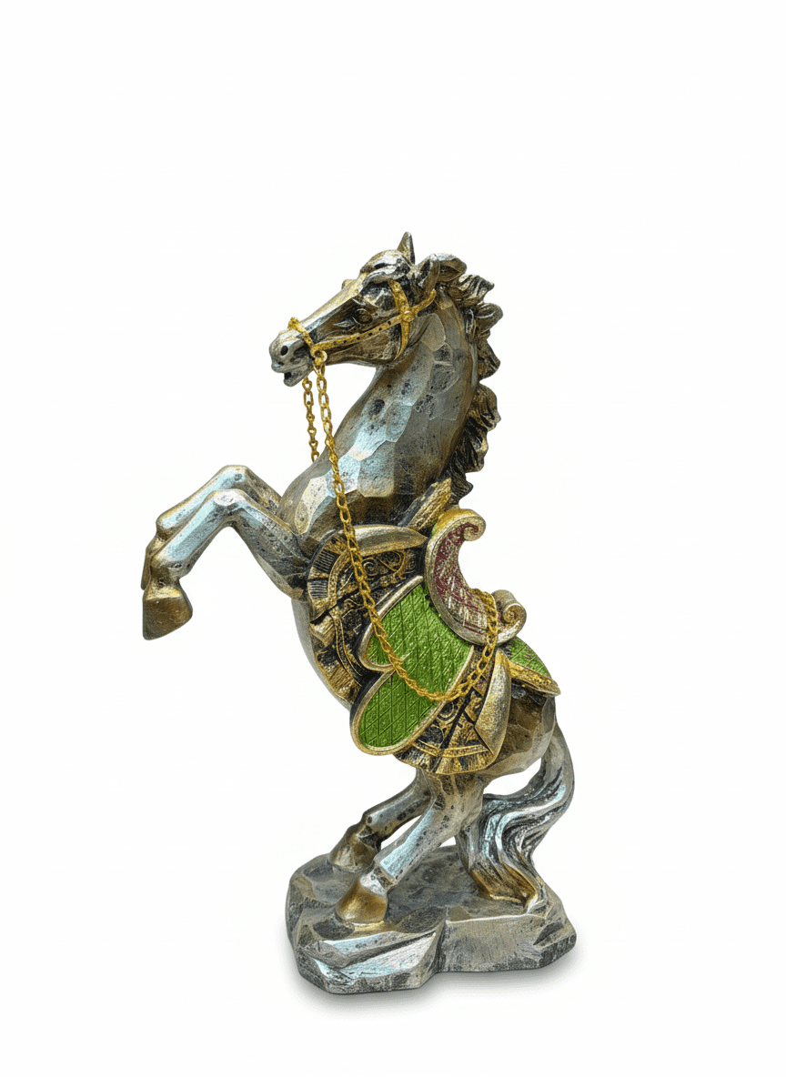 Rearing Ornate Horse Figurine - Image 2