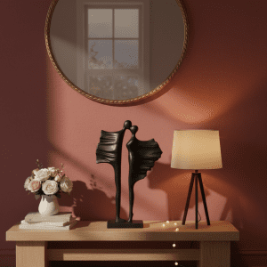 Abstract Romantic Couple Sculpture