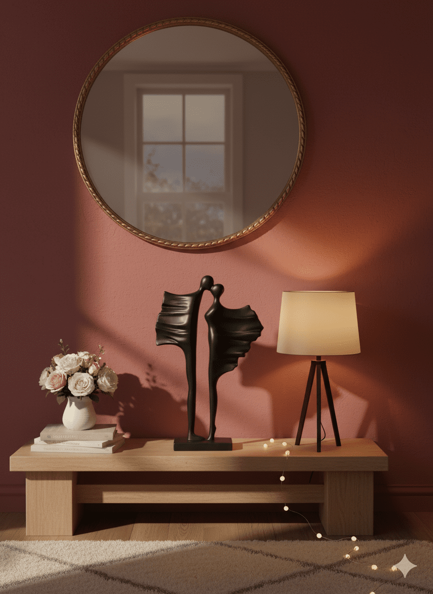 Abstract Romantic Couple Sculpture