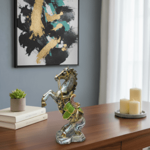 Rearing Ornate Horse Figurine